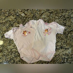 Charlotte Russe Light Pink Strawberry Girl Short Sleeve One-Piece (2-pack)